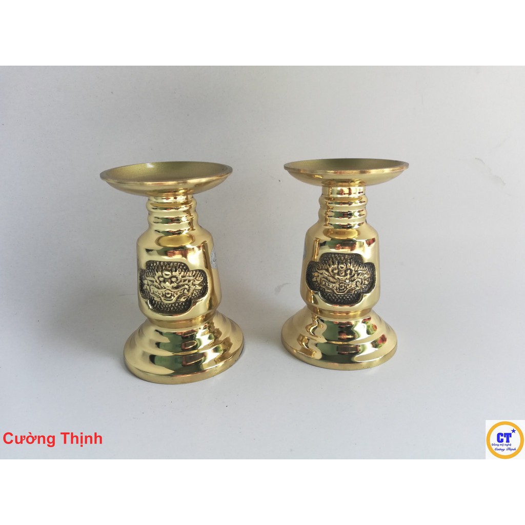Cặp Chân nến bằng đồng nhỏ gọn