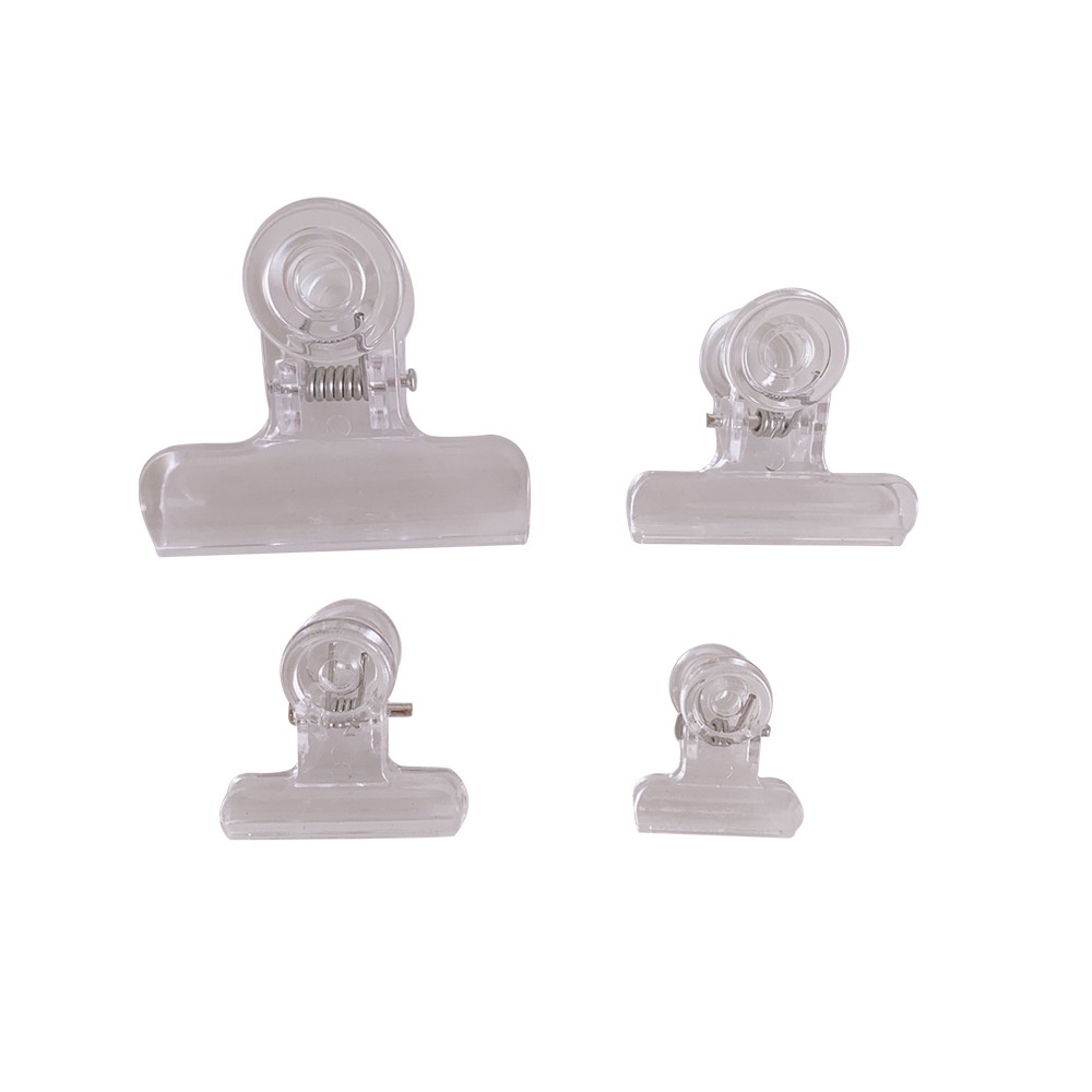 Set 5 kẹp nhựa trong suốt nhiều kích cỡ dùng để kiểm tra đồ ăn vặt | BigBuy360 - bigbuy360.vn