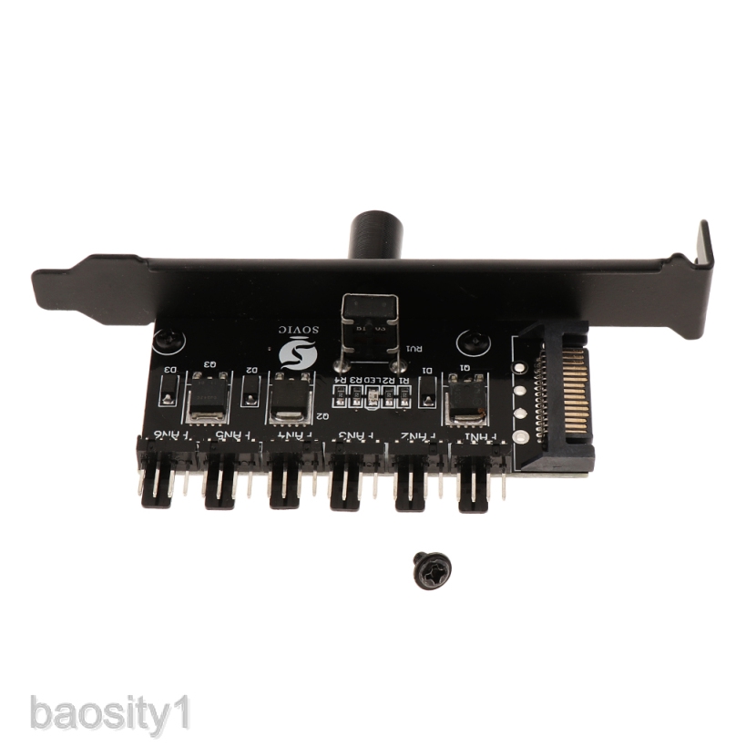 Bộ Điều Khiển Tốc Độ Quạt Tản Nhiệt SATA 1 Sang 6 12V Cho Máy Tính