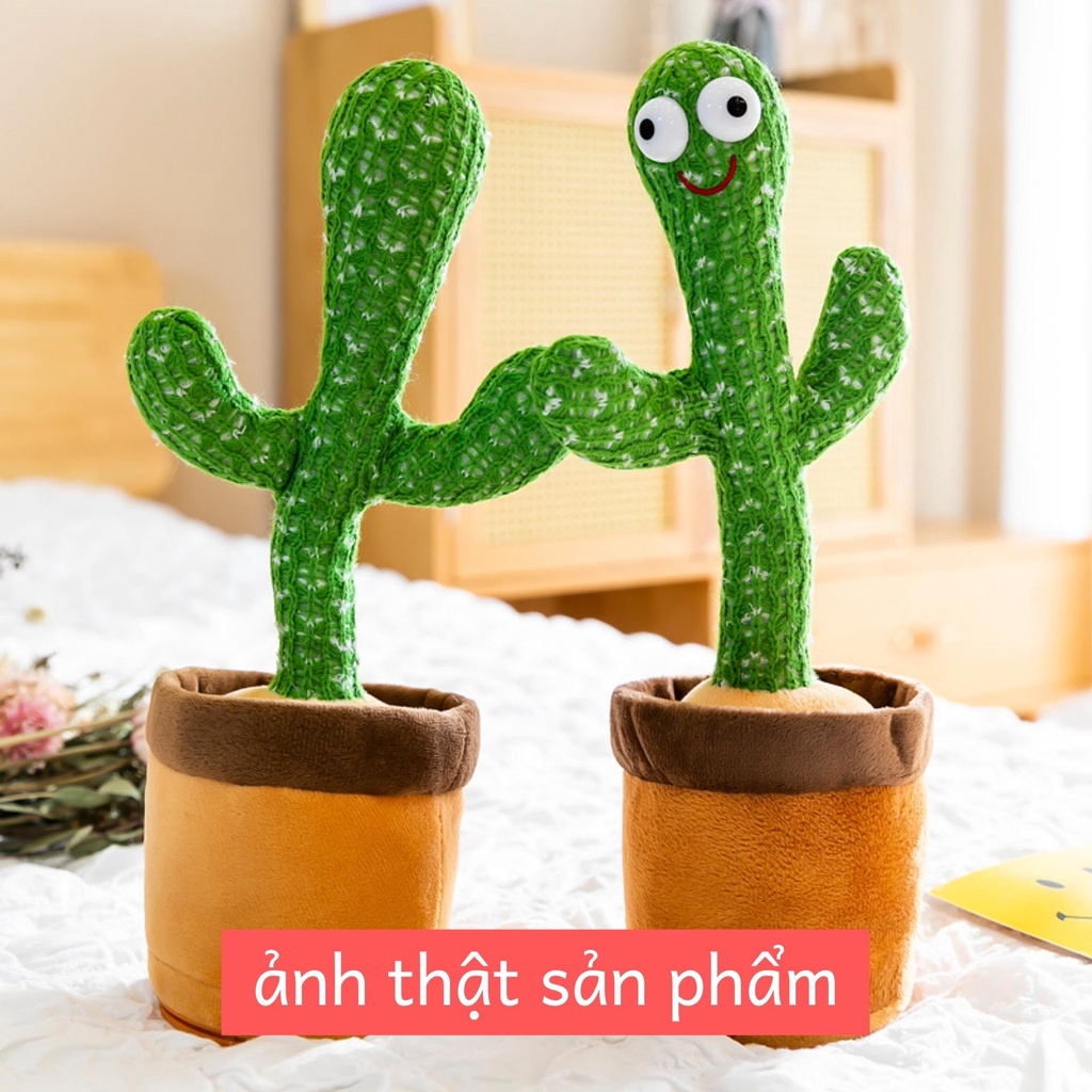 Cây xương rồng nhảy múa hàng loại 1 có 120 bài nhạc Việt kèm sạc pin, đồ chơi cho mọi lứa tuổi BOBIKIDS FE01