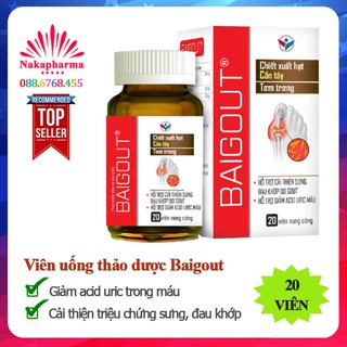 Thảo dược Baigout - Hỗ trợ giảm acid uric trong máu, cải thiện các triệu chứng sưng, đau các khớp do gout gây ra