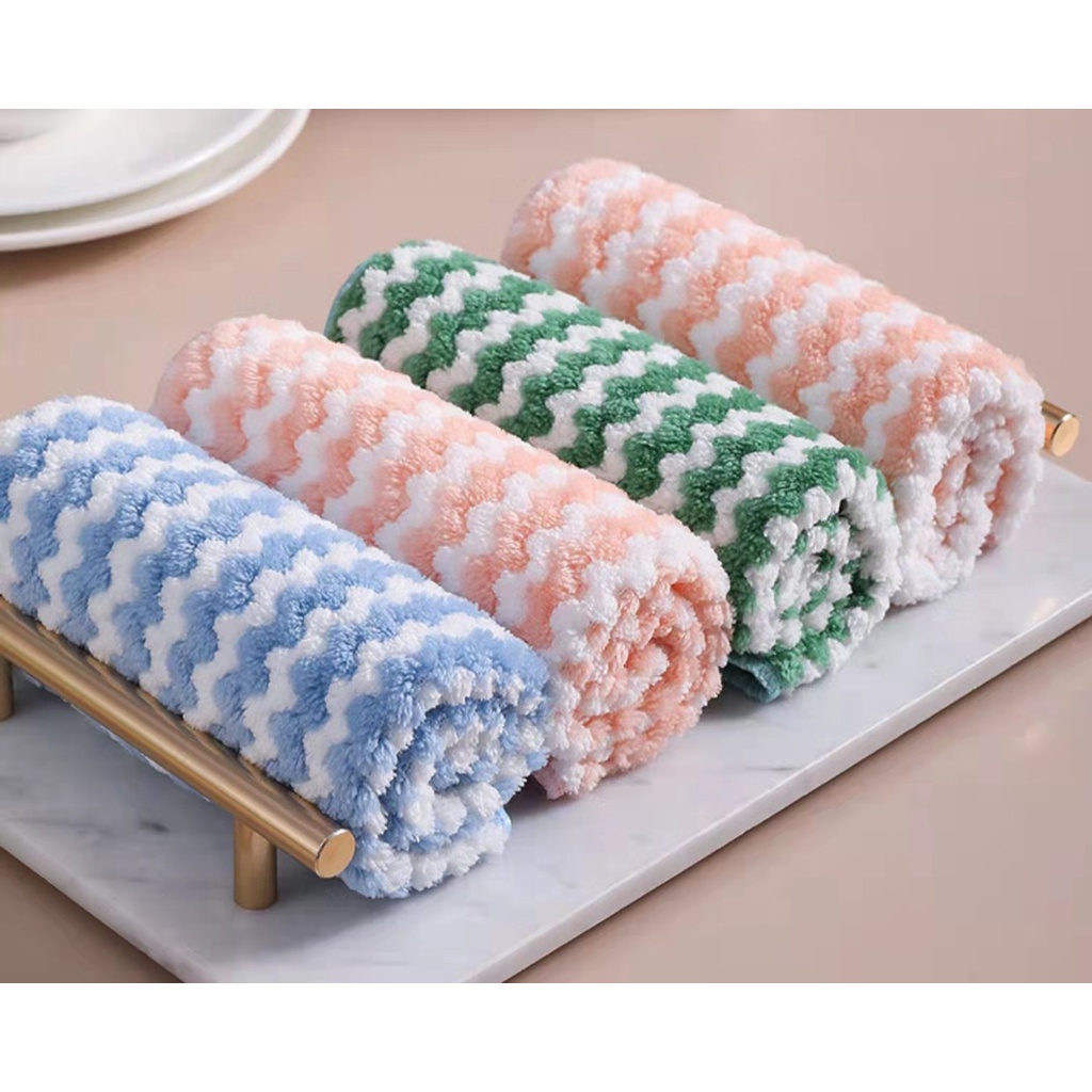GG Set 10 Khăn Lau Zikzak Đa Năng Size 20x20cm Khăn Lau Tay Nhà Bếp Siêu Thấm - Dumi Shop