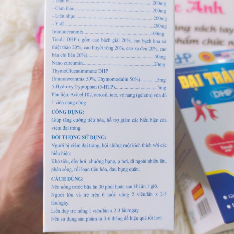Đại Tràng DHP - Giảm các triệu chứng viêm đại tràng cấp và mãn tính, viêm đại tràng co thắt