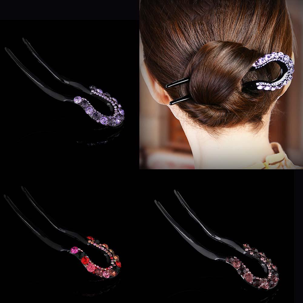 Trâm Cài Tóc Acrylic Hình Chữ U Phong Cách Retro Thời Trang Cho Nữ