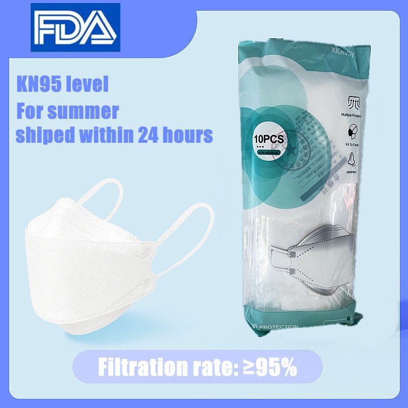 kf94 Korea mask 10pcs disposable Masks Anti-fog, Dust-proof, Breathable and PM2.5 adult Masks black/white/rainbow color