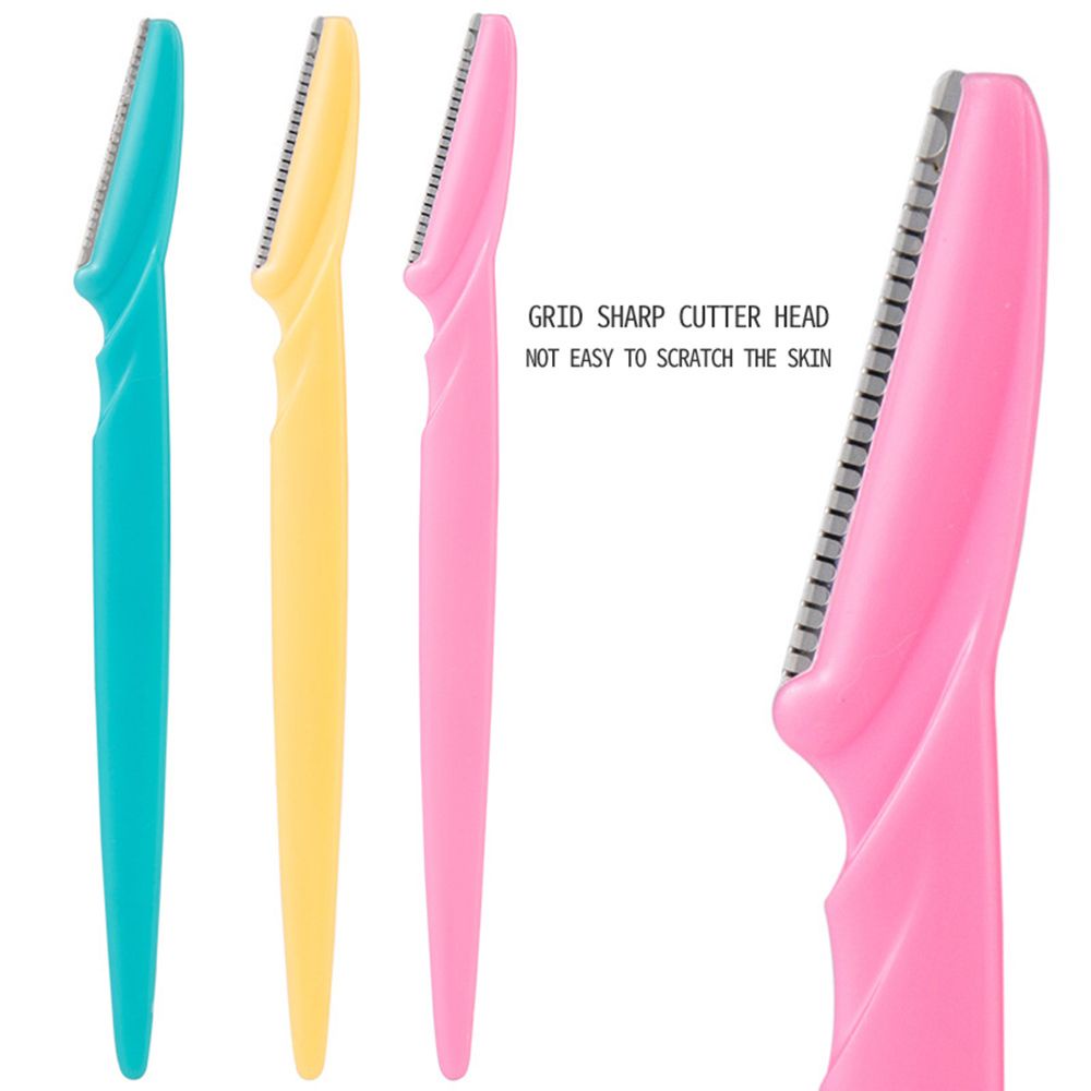 [Hàng mới về] Dao cắt tỉa lông mày bằng thép không gỉ nhiều màu cho nữ