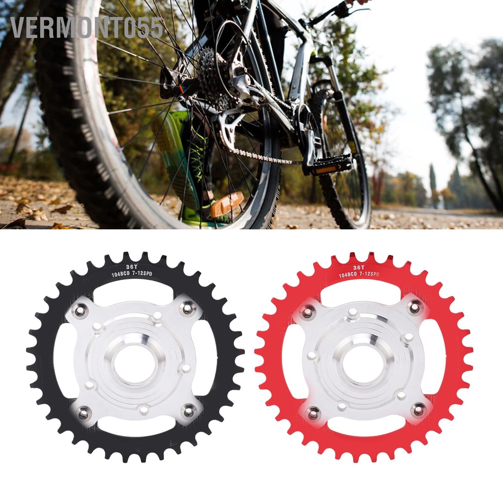 Vermont055 Bộ chuyển đổi chuỗi 104BCD 36T Hợp kim nhôm truyền động trung bình Spider cho xe đạp điện Tongsheng