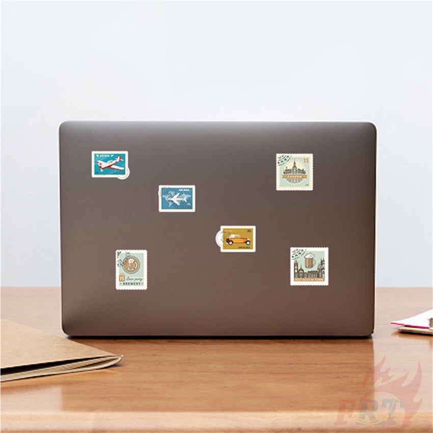 ❉ Retro Travel Stamp Series 01 Stickers ❉ 50Pcs/Set DIY Fashion Waterproof Decals Doodle Stickers