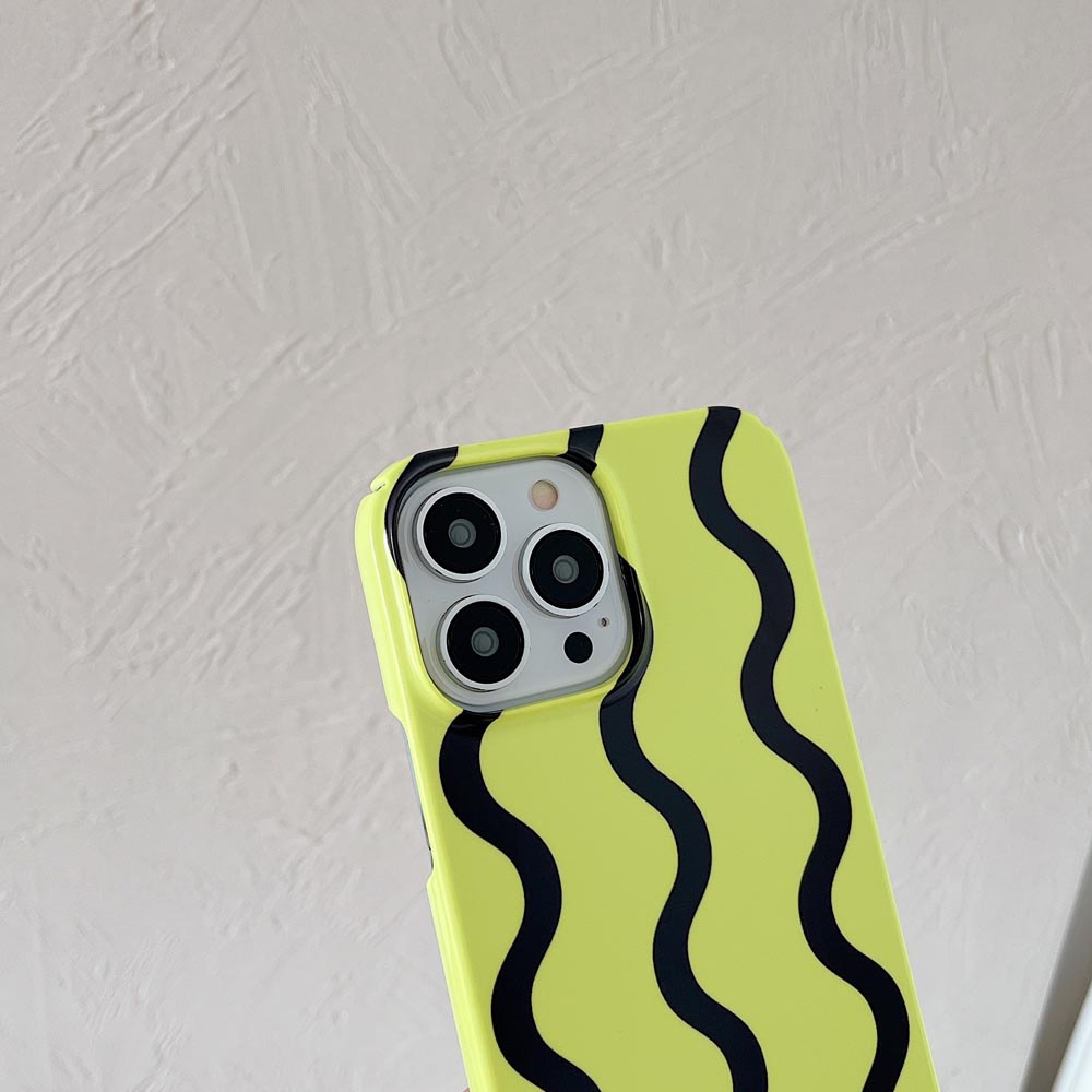 Ốp Điện Thoại Cứng Họa Tiết Lượn Sóng Cho iPhone 11 11ProMax 12 12Pro 12ProMax 13 13Pro 13ProMax 14 14Pro 14Plus 14ProMax