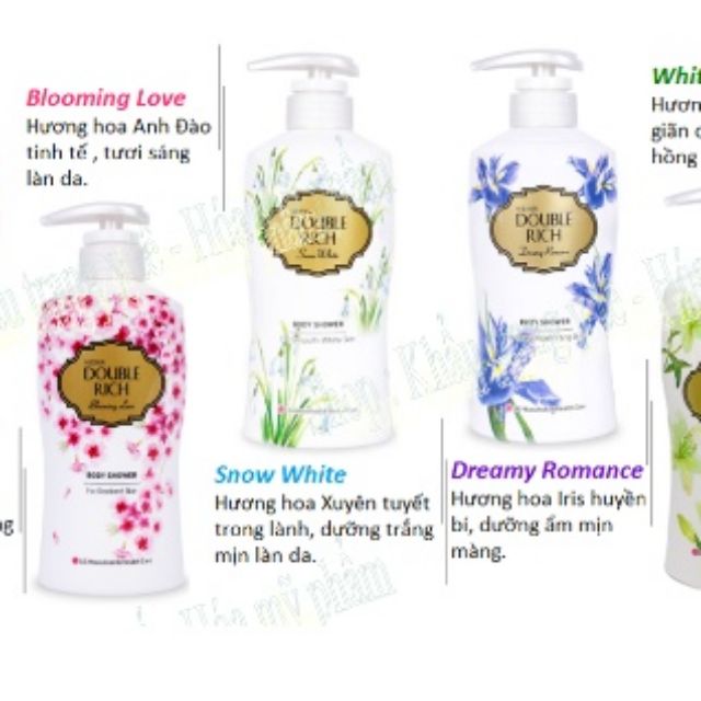 SỮA TẮM DOUBLE RICH 550g chọn màu