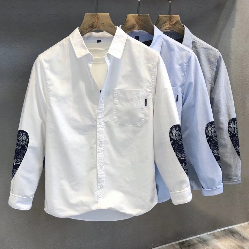 Áo Sơ Mi Tay Dài Vải Oxford Phong Cách Retro Nhật Bản Thời Trang Thu Đông Cho Nam TF2