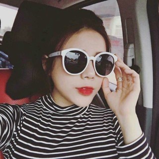 Kính mát nữ mắt tròn thời trang hot trend 2021 mặt lớn Hàn Quốc Gọng và tròng nhựa dẻo cao cấp - aprk AP50