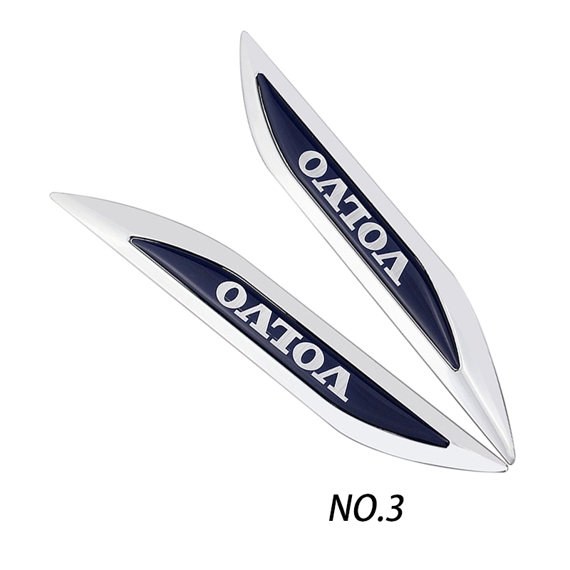 Set 2 miếng dán kim thoại trang trí thân xe cho Volvo S60 S60L S70 S80 Xc60 V40 Xc80