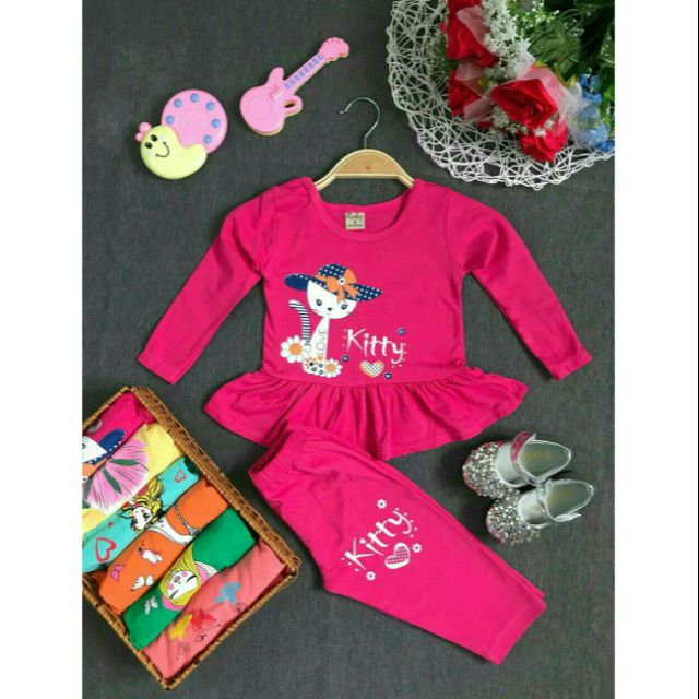 Đồ Bộ Bé Gái Xuất Khẩu Cotton 10-24kg Bộ Hè Bé Gái