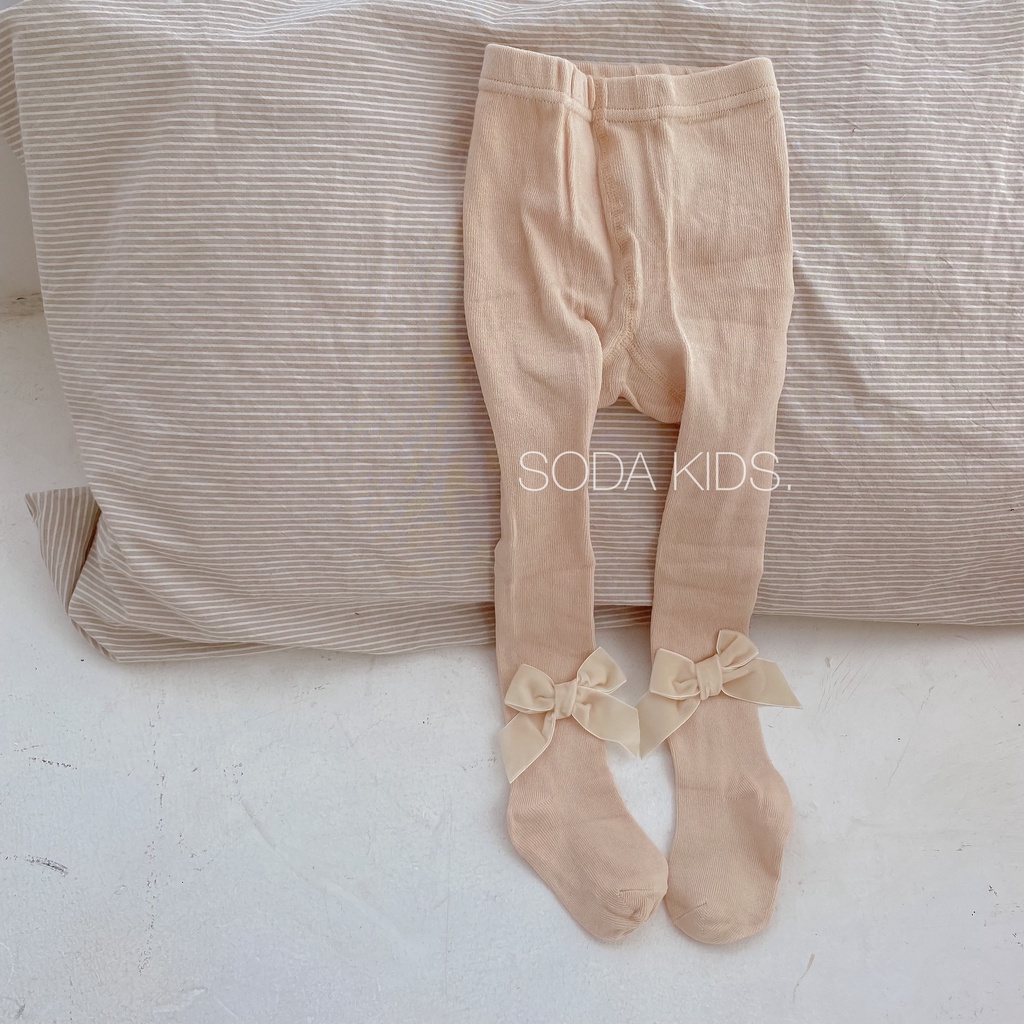 Quần tất nơ nhung cho bé gái (Ảnh thật)