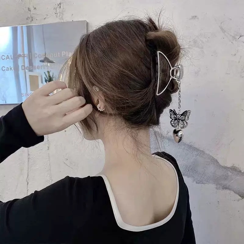 Kẹp Tóc Hình Cá Mập / Bướm / Trái Tim Xinh Xắn Cho Bé Gái