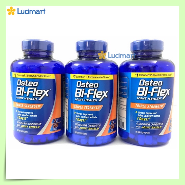 Viên uống bổ khớp Osteo Bi-Flex Triple Strength hũ 200 viên [Hàng Mỹ hạn dùng 2026]