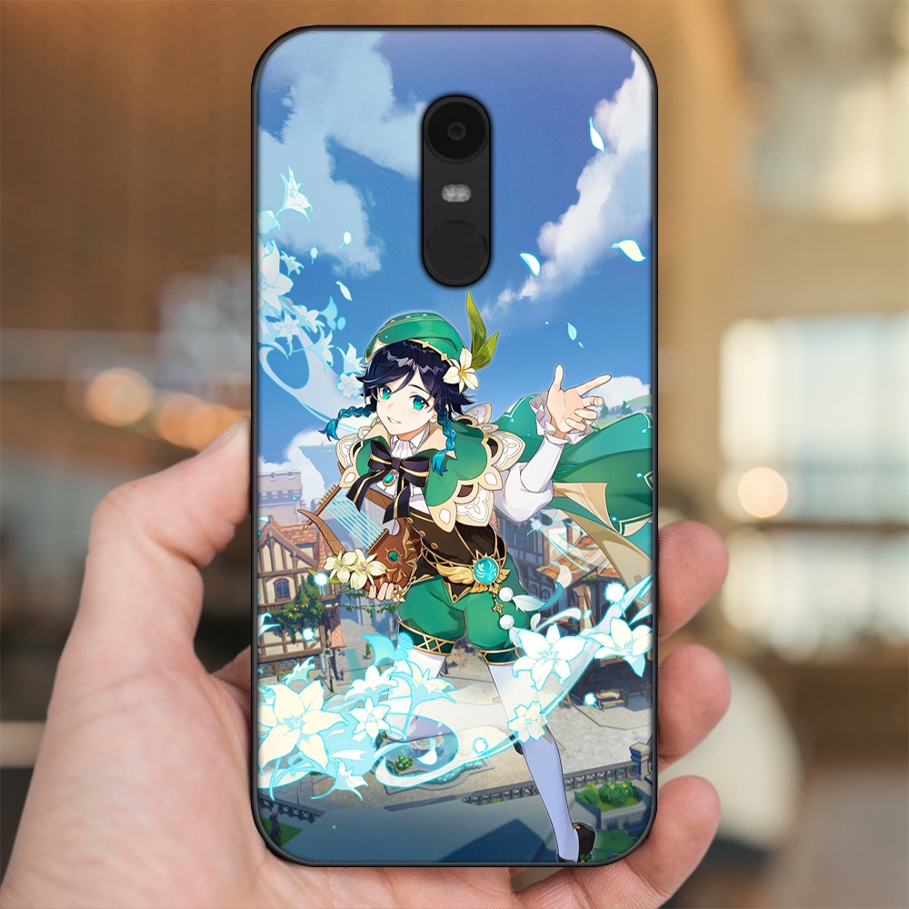 Ốp lưng Xiaomi Redmi 5 Plus viền đen in hình Venti Genshin Impact