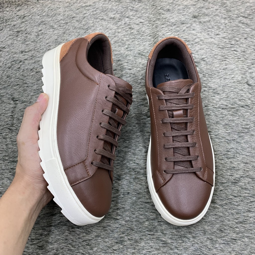 Giầy thể thao/sneaker nam da bò thật đế tăng cao