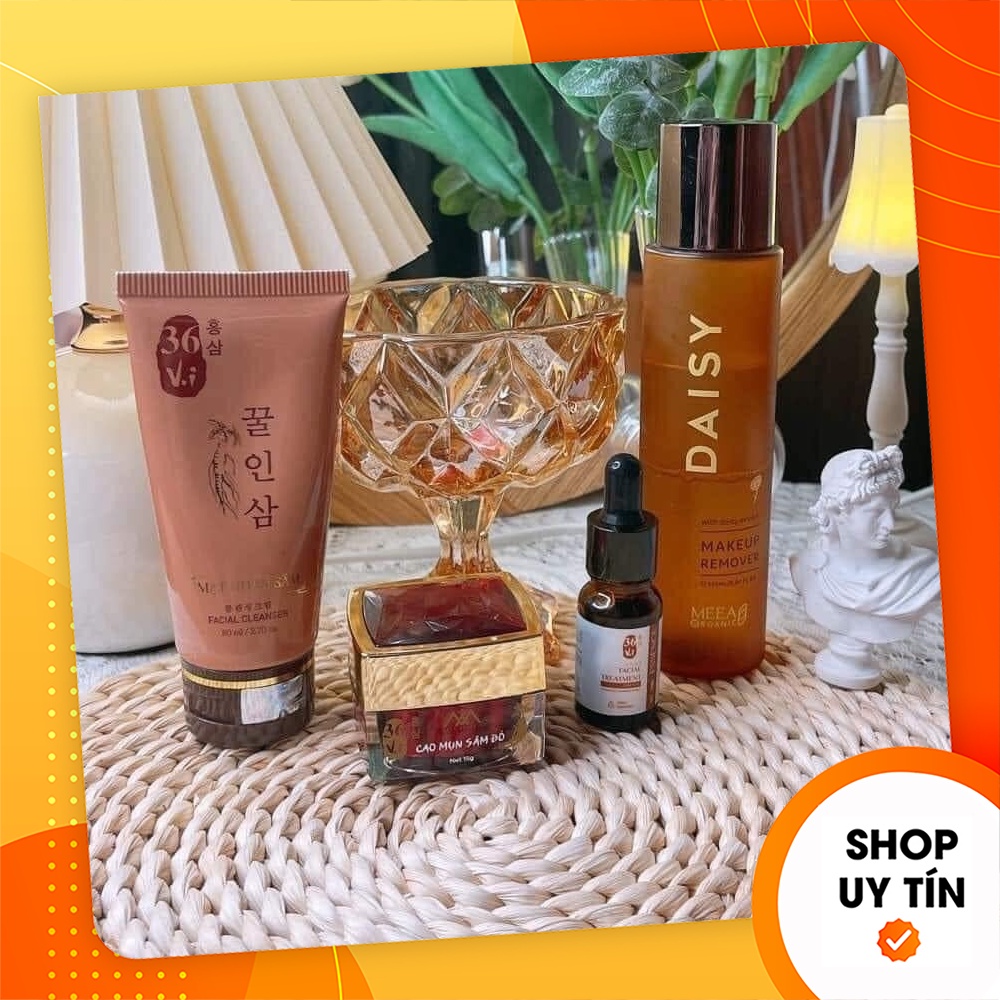 [Chính hãng] Combo Nước Tẩy Trang Daisy + Sữa Rửa Mặt Đông Y Mật Nhân Sâm + Cốt Thảo Dược 36 Vị + Cao Mụn Sâm Đỏ 36 Vị