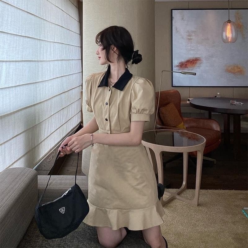 * ĐẦM NUDE PHỐI CỔ *