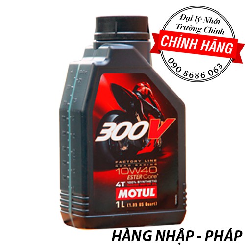 Nhớt motul 300v 10W40 - 5W40 tem 3 lớp Châu Âu Năm 2021