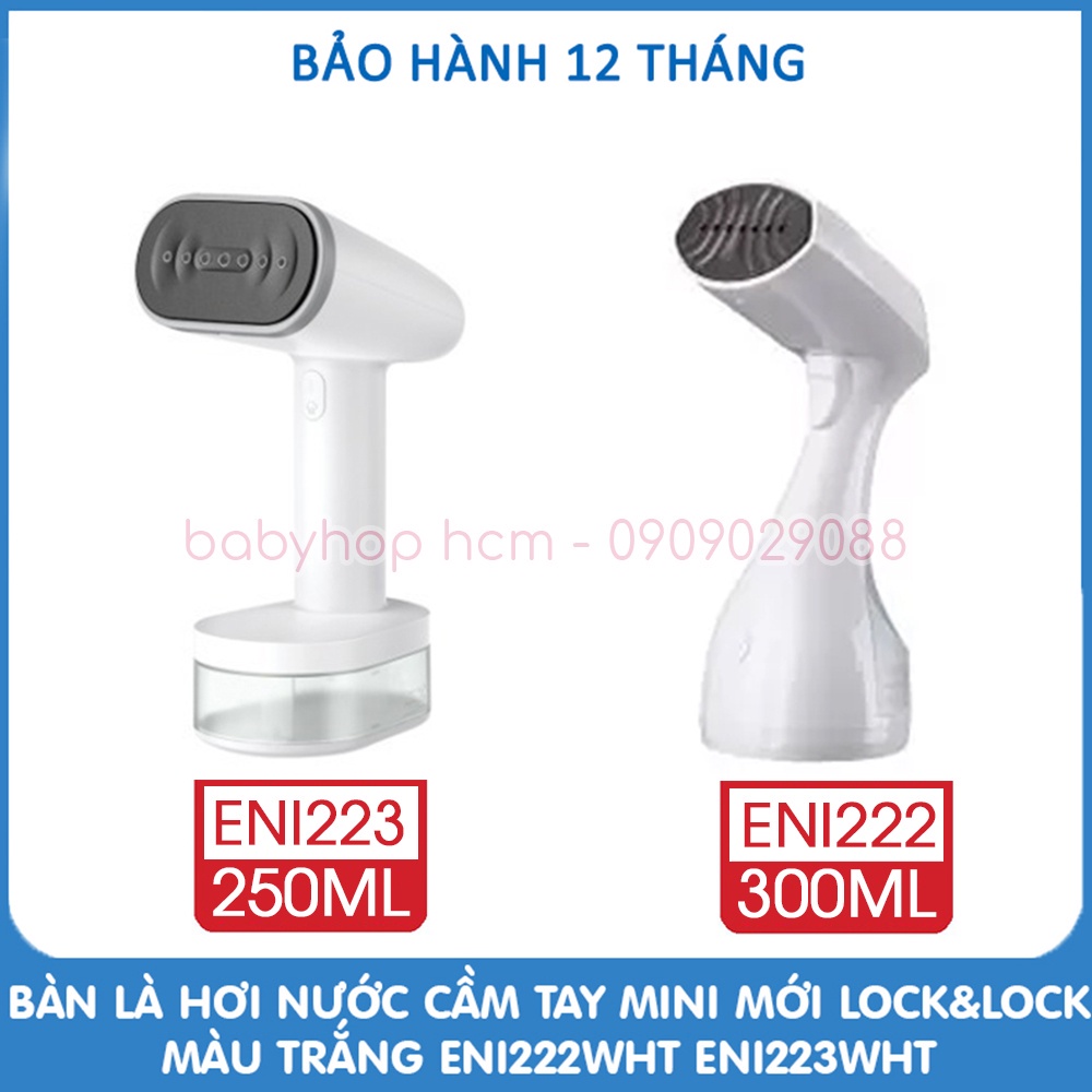 Bàn là hơi nước cầm tay mini Lock&amp;Lock (Màu trắng) ENI222WHT - HOT 2022