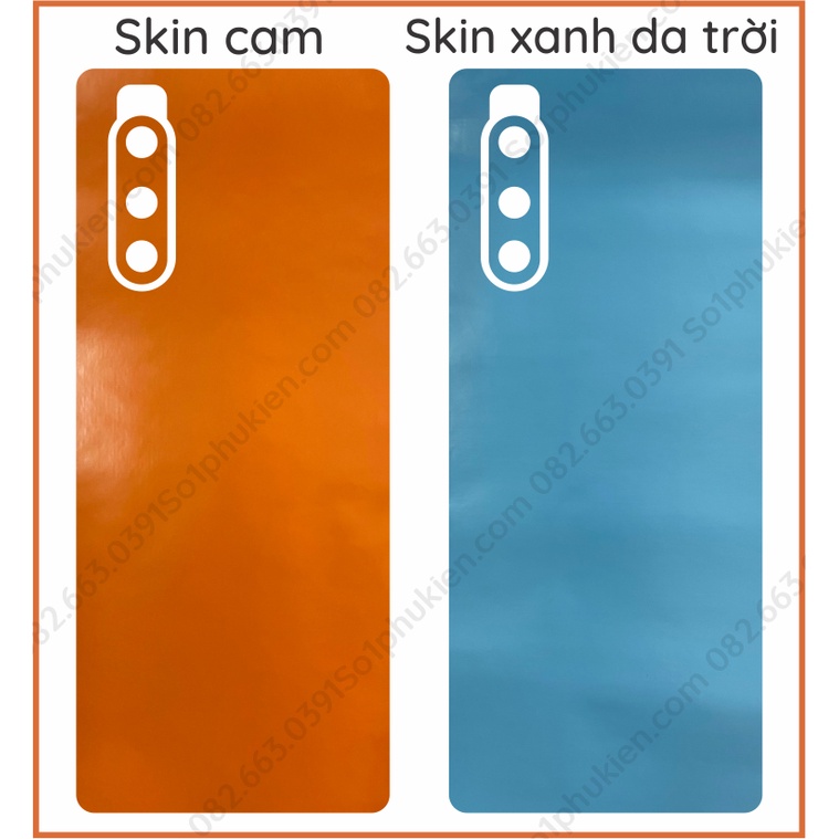 Miếng dán mặt lưng kèm cam skin carbon Sony Xperia 5 / 5+ (5 plus) / 5 II (5II) / 5 III (5III)