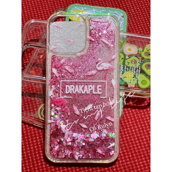 Ốp Lưng Điện Thoại Iphone 13 Promax Hoạ Tiết Hình Gấu Dễ Thương, Kim Tuyến, Trái Bơ