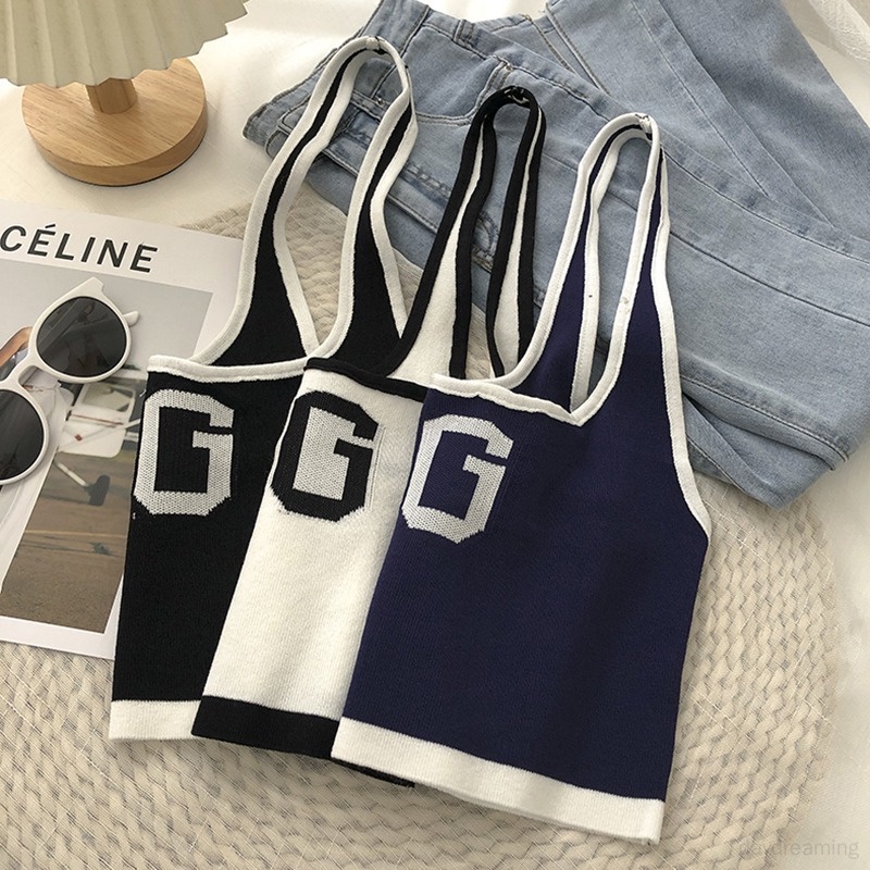 Áo Tank Top Nữ In Chữ Thời Trang