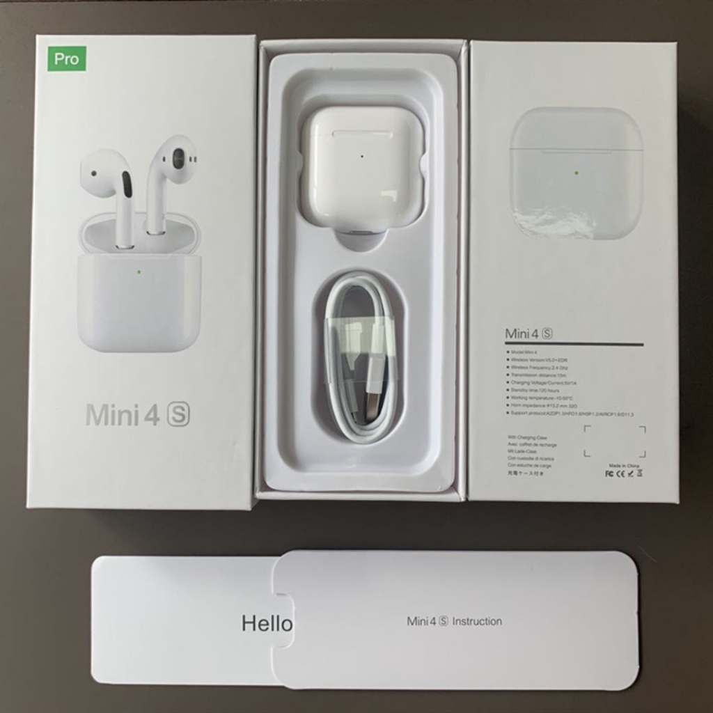 Tai Nghe Bluetooth Không Dây 5.0 Phiên Bản Pro4 Dành Cho Các Dòng Smartphone