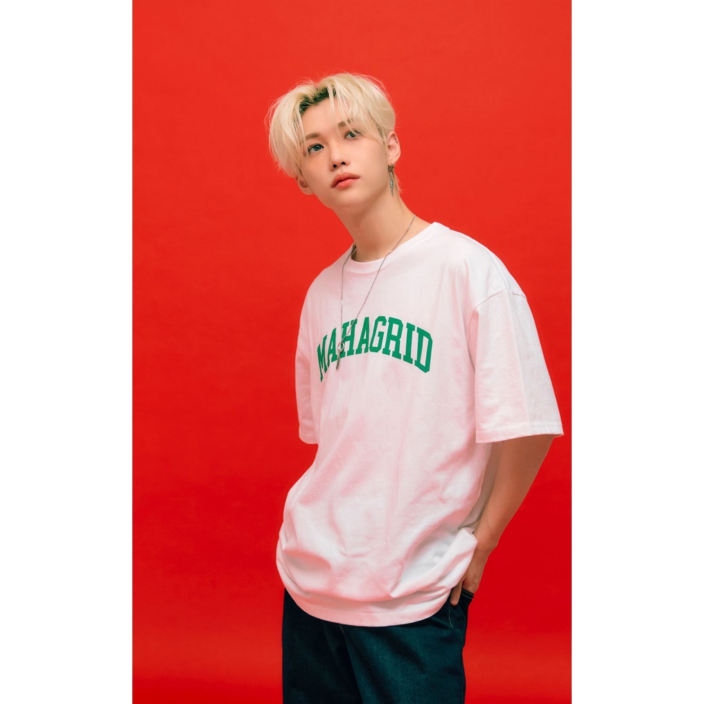 CHÍNH HÃNG ÁO THUN VARSITY LOGO MAHAGRID X STRAY KIDS I 22 SUMMER COLLECTION