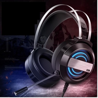 Tai nghe chụp tai máy tính GAMING MC Q9 có đèn LED đổi màu, có mic đàm thoại, headphone chơi game trên laptop, pc
