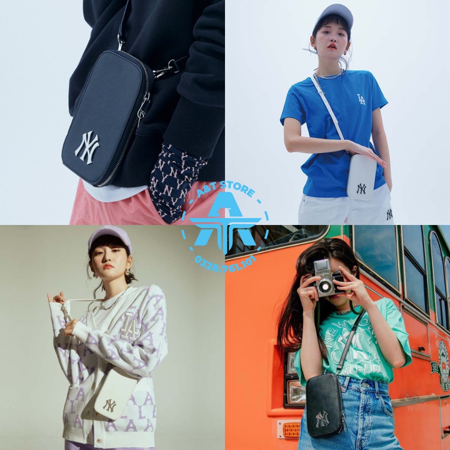Túi Đeo Chéo MLB NY Mini Neck Pouch New York Yankees Full Tag Code