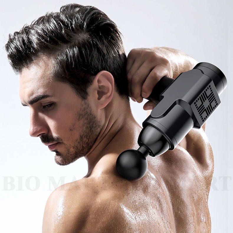 MÁY MASSAGE CẦM TAY 6 ĐẦU TRỊ LIỆU – MÁY MASSAGE RUNG 6 CẤP ĐỘ – MASSAGE GUN - BẢO HÀNH 12 THÁNG – BIO109