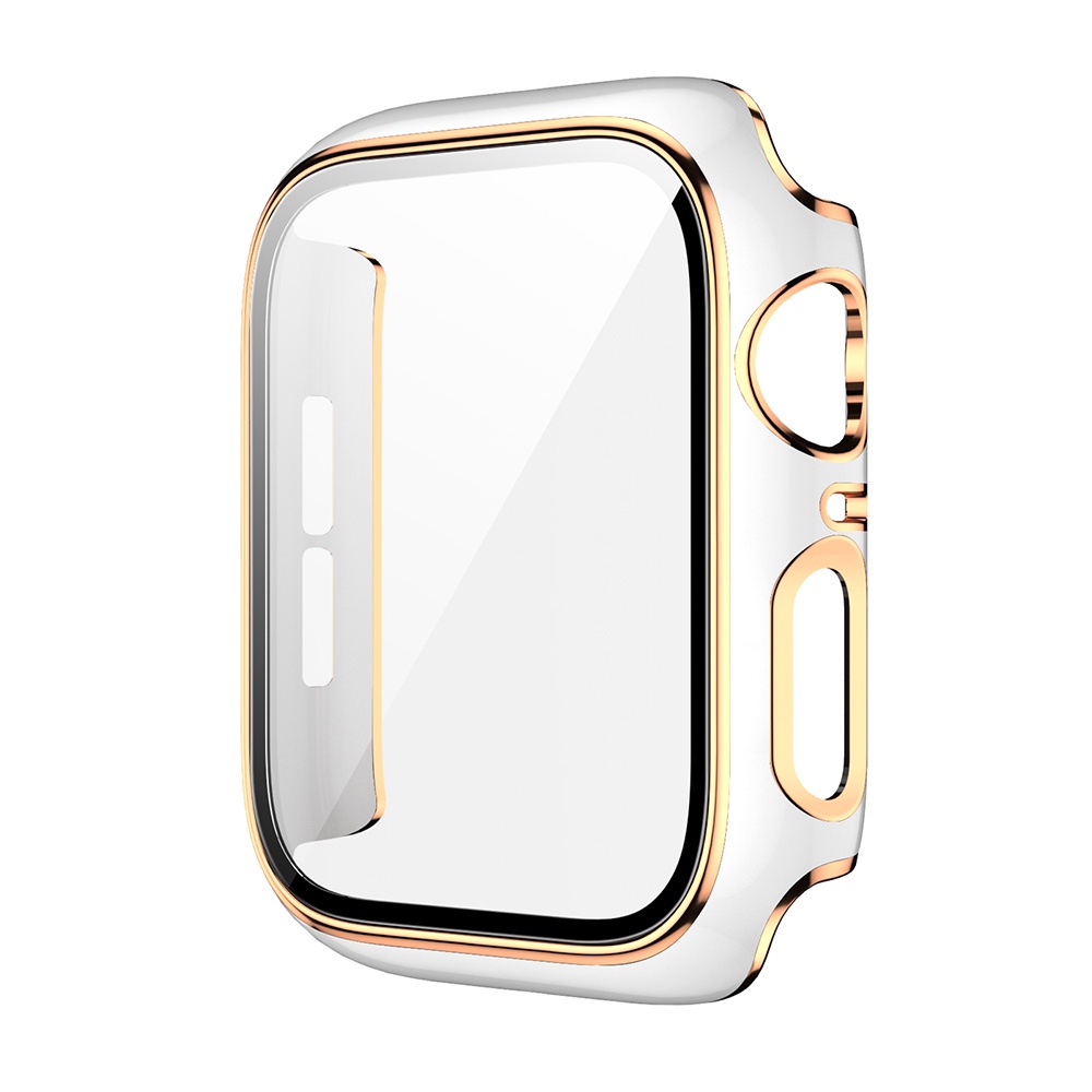 Ultra Khung Kính Cường Lực PC Cứng Siêu Mỏng Mạ Điện Chống Trầy Cho Apple Watch Series 7 SE 6 SE 5 4 3 iwatch 38mm 40mm 42mm 44mm