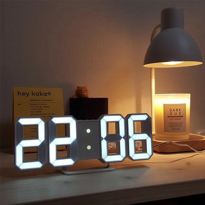Đồng Hồ Báo Thức Kỹ Thuật Số LED Phong Cách Bắc Âu