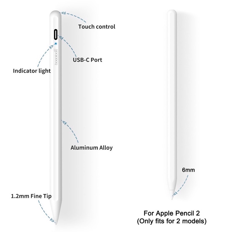 “Chính Hãng” Bút Cảm Ứng GOOJODOQ Cho Ipad 9.7 2018 Pro 11 12.9 2018 Air 3 10.5 2019 10.2 Mini 5