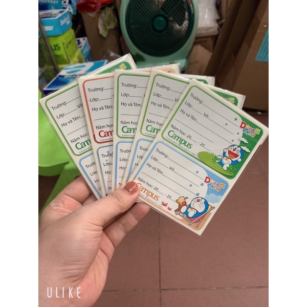 Tập nhãn vở campus kids/foods/doremon/mode&kool