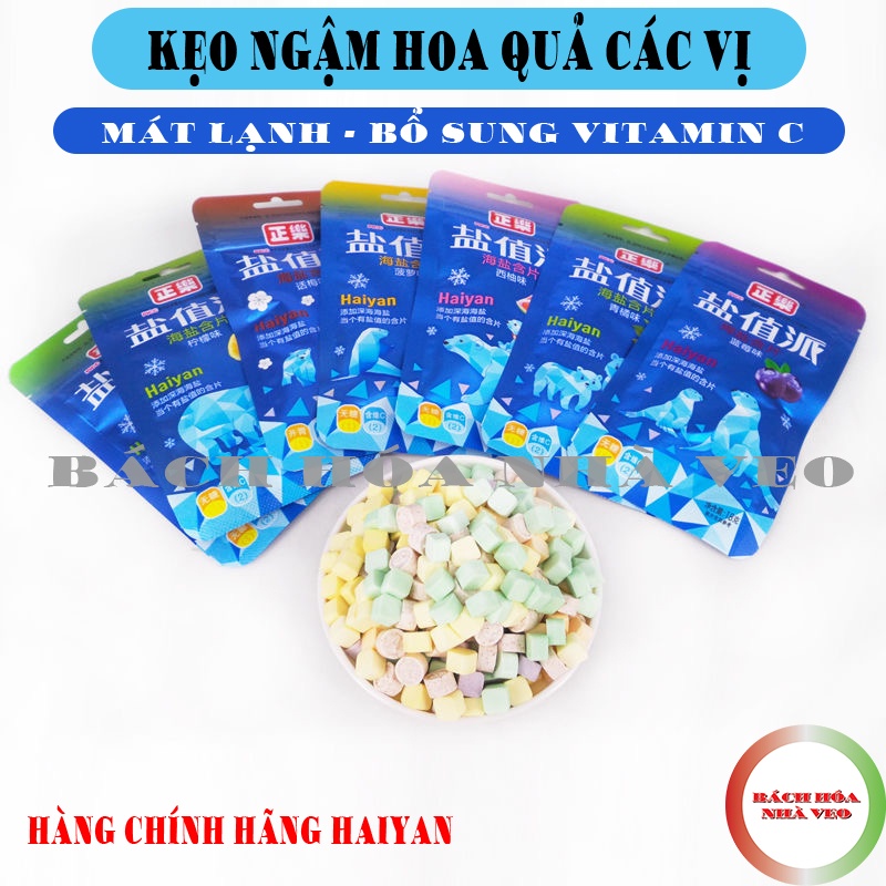Kẹo Ngậm Hoa Quả Haiyan - Mát Lạnh Ngày Hè - Hàng Chuẩn, Date Mới