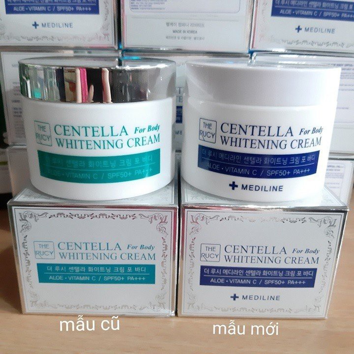 Kem Dưỡng Trắng Da, Chống Nắng Toàn Thân The Rucy Mediline Centella Whitening Cream For Body SPF 50+ PA+++ 100g mẫu new