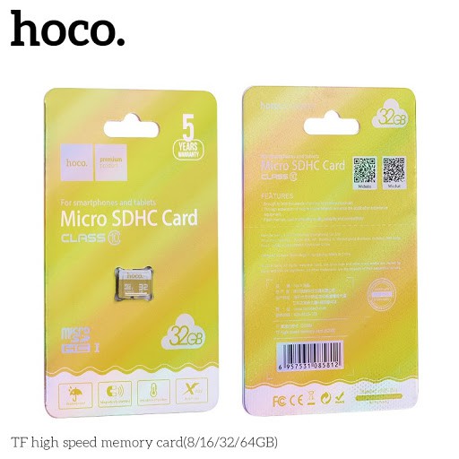 ⚡NowShip⚡ Thẻ Nhớ Hoco 64Gb 32Gb 16Gb 8GB 4GB chuyên dụng cho CAMERA, Điện thoại, Máy ảnh, Loa,Tai Nghe