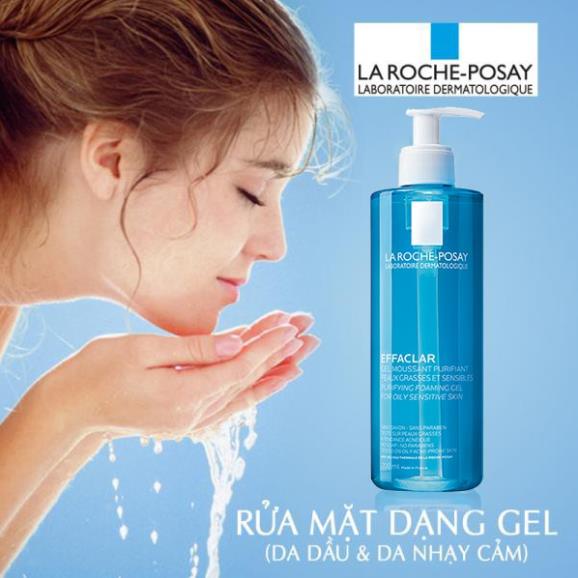 Sữa Rửa Mặt Cho Da Dầu Mụn, Nhạy Cảm - La Roche-Posay Effaclar Purifying Foaming Gel