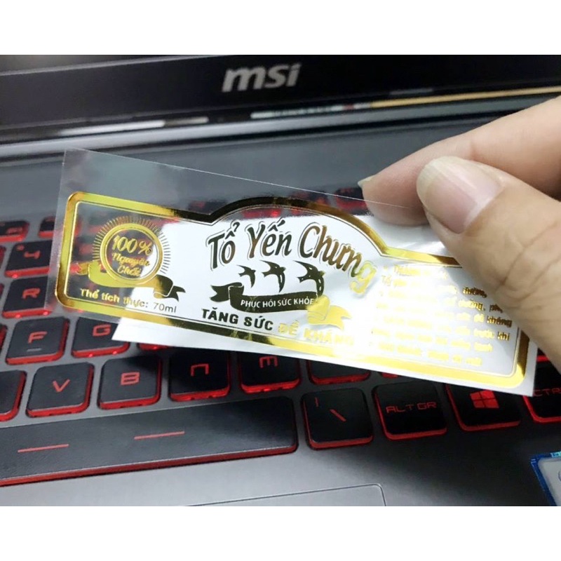 COMPO 10 HỘP GIẤY ĐỰNG 1 HỦ YẾN + 10 TEM ÉP KIM DÁN HỦ
