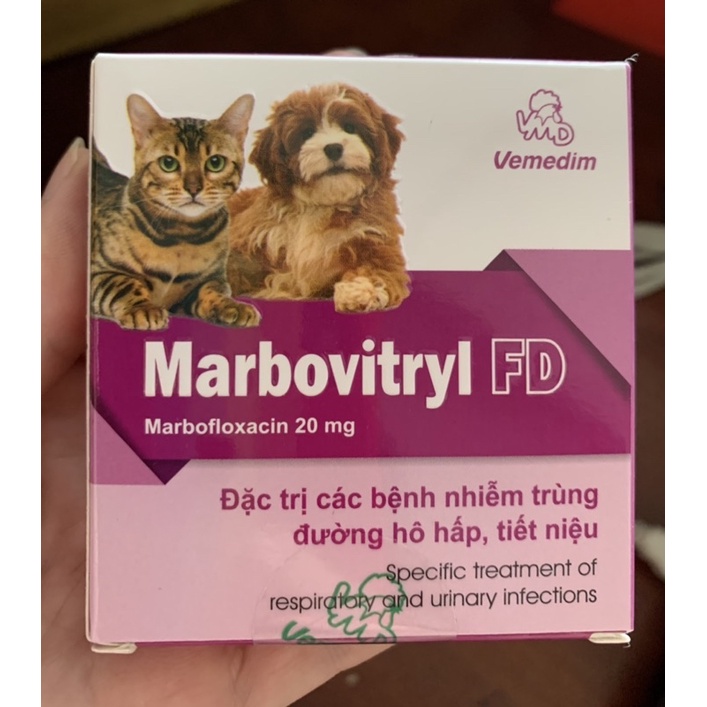 Viên Marbovitryl FD tác dụng hô hấp tiết niệu cho chó mèo gà