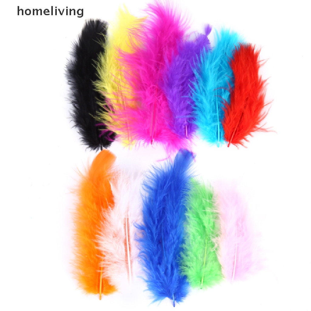 Set 100 Lông Vũ Nhiều Màu Sắc Dùng Trang Trí Tiệc Cưới
