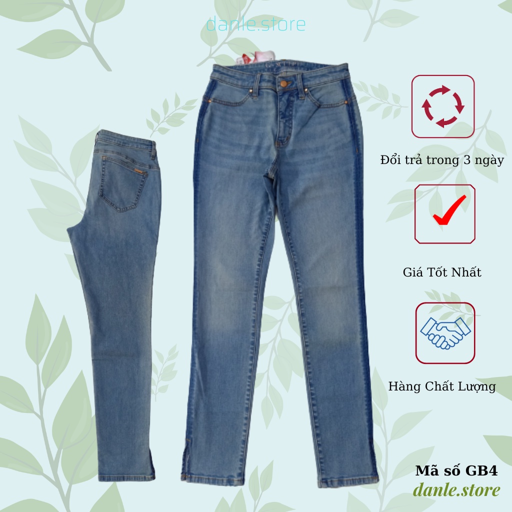 Quần jeans nữ skinny G by Giuliana, màu xanh nhạt ôm body, hàng VNXK(GB4)