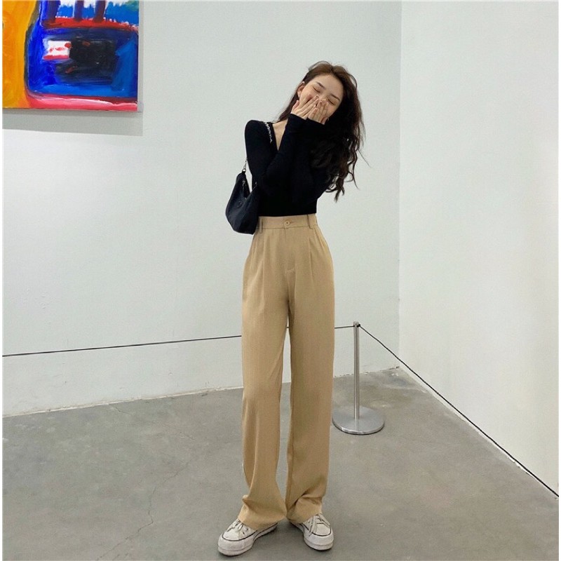 (SẴN) Quần tây ulzzang kẻ sọc ống suông phong cách thanh lịch HÀN QUỐC 2021 KÈM ẢNH THẬT CUỐI | BigBuy360 - bigbuy360.vn