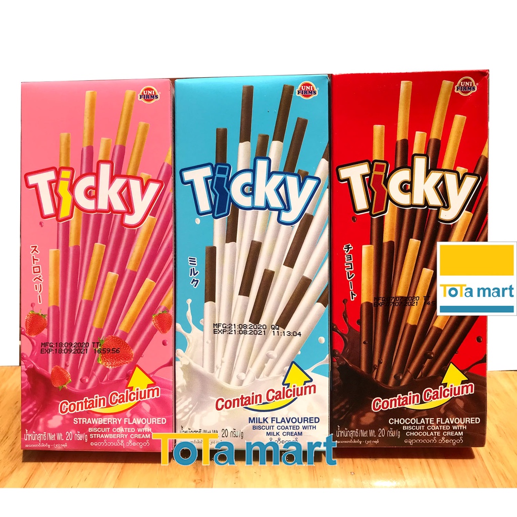 Bánh que TICKY 20g, BOBBY 18g Thái Lan. Mới về HSD 01,02/2023