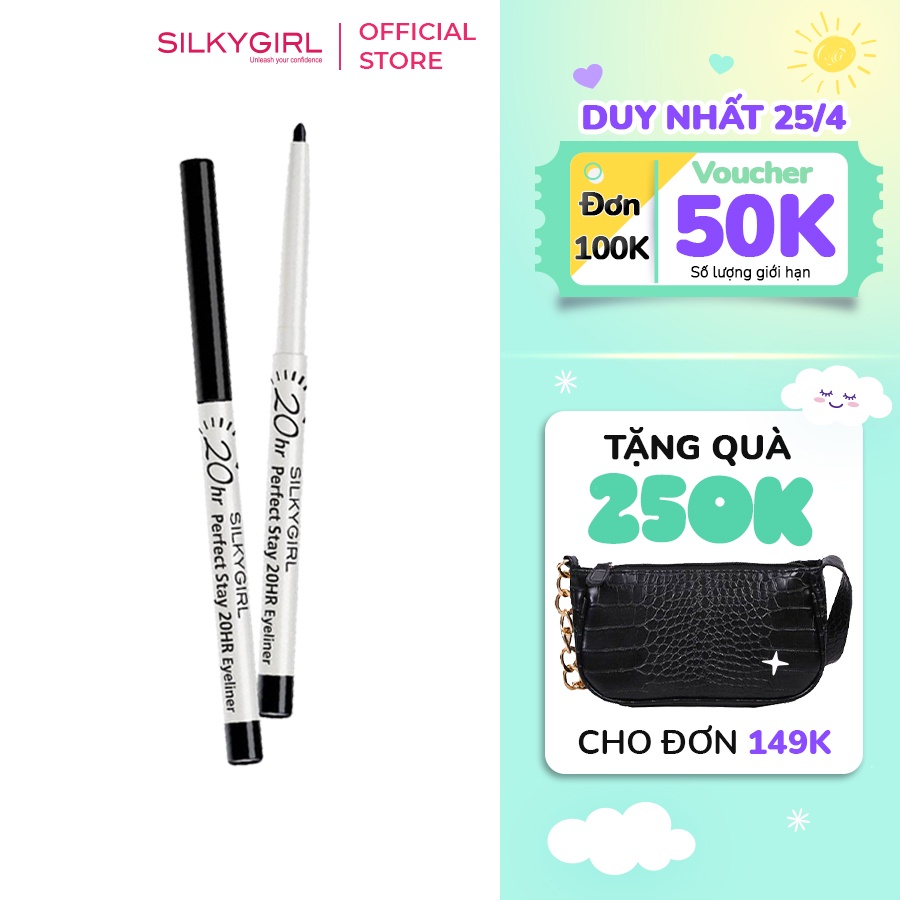 Chì Kẻ Viền Mắt Silkygirl Perfect Stay 20HR Eyeliner 0.28g